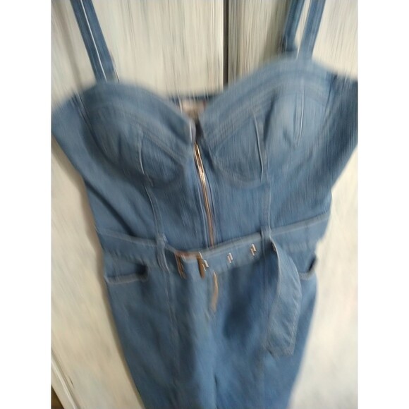 Denham Boulevard Los Angeles Adjustable Zip Romper Jumpsuit Medium Nwt Y2K Boho - Picture 5 of 14